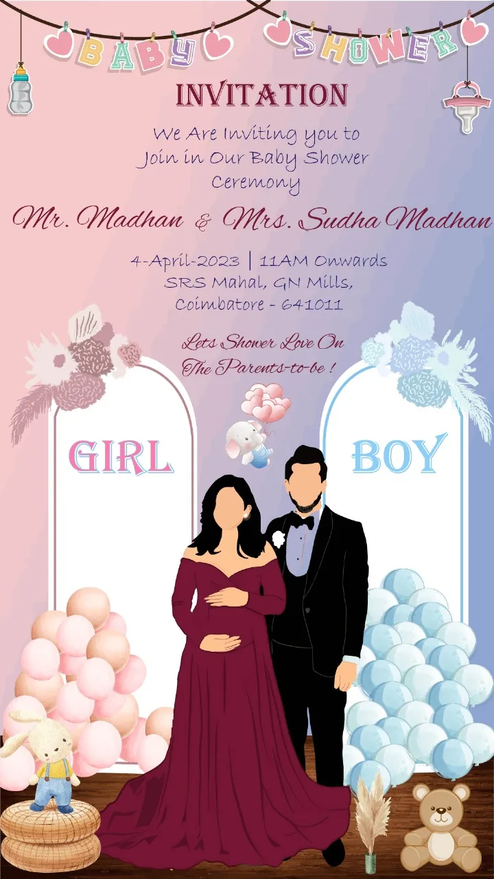 Customized Baby Shower Invitation Cards