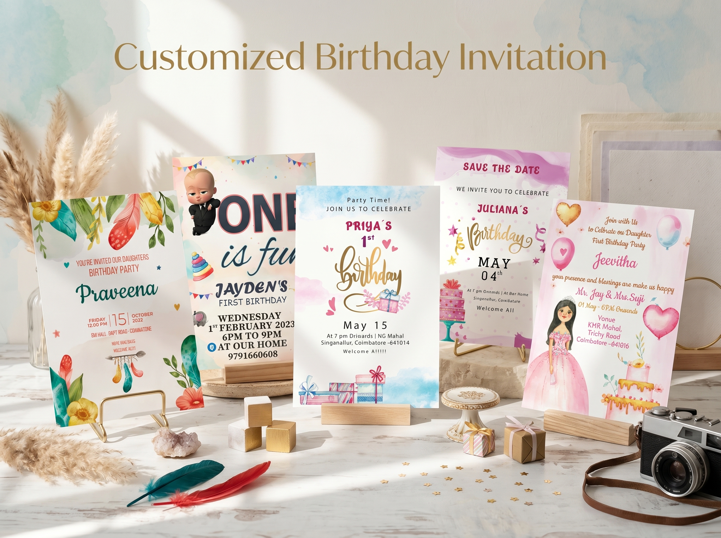 Customized Birthday Invitations